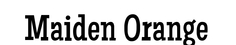 Maiden Orange Font Download Free