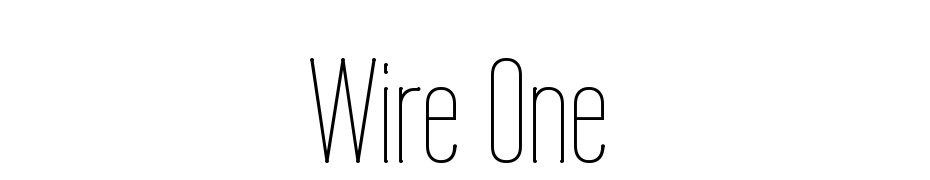 Wire One Yazı tipi ücretsiz indir