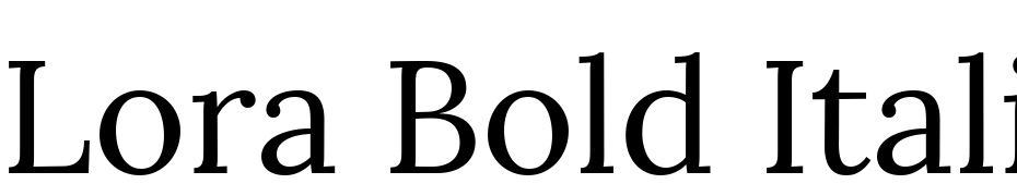 Lora Bold Italic Font Download Free