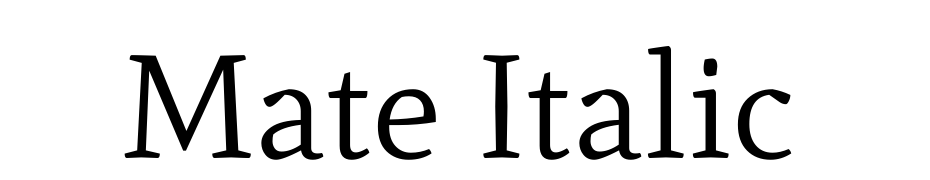 Mate Italic Yazı tipi ücretsiz indir