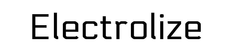 Electrolize Font Download Free