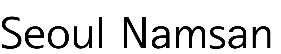 Seoul Namsan M Scarica Caratteri Gratis