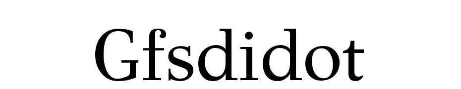 GFS Didot Regular Scarica Caratteri Gratis