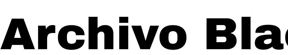 Archivo Black Regular Font Download Free
