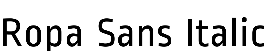 Ropa Sans Italic Font Download Free
