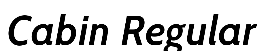 Cabin Regular Font Download Free