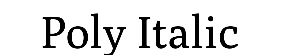Poly Italic Fuente Descargar Gratis