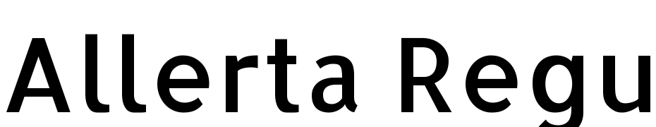 Allerta Regular Font Download Free