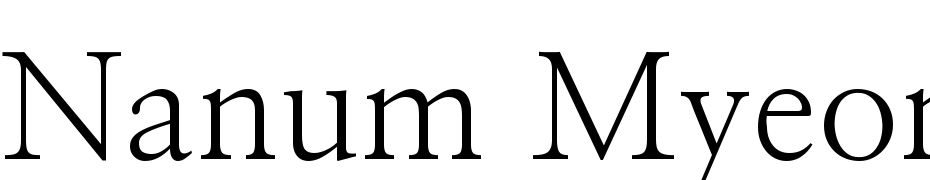 Nanum Myeongjo Font Download Free