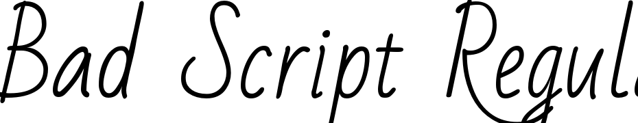 Bad Script Regular Font Download Free