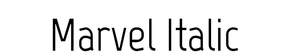 Marvel Italic cкачати шрифт безкоштовно