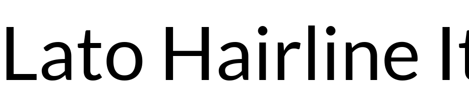 Lato Hairline Italic Font Download Free