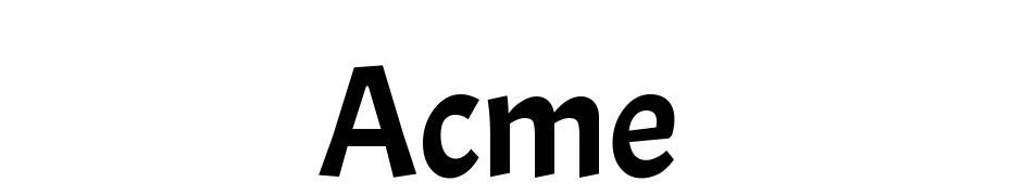 Acme Yazı tipi ücretsiz indir