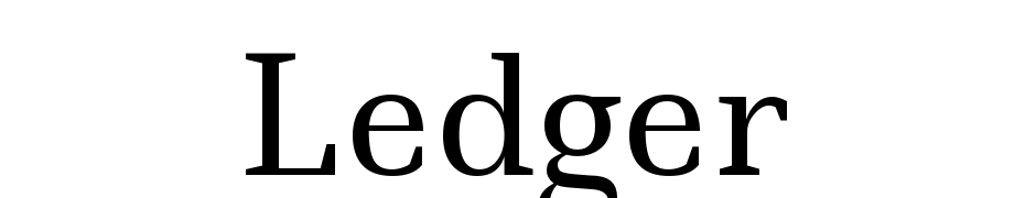 Ledger Font Download Free