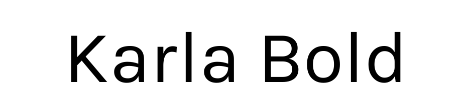 Karla Bold Font Download Free