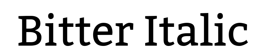 Bitter Italic Font Download Free