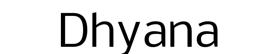 Dhyana Yazı tipi ücretsiz indir