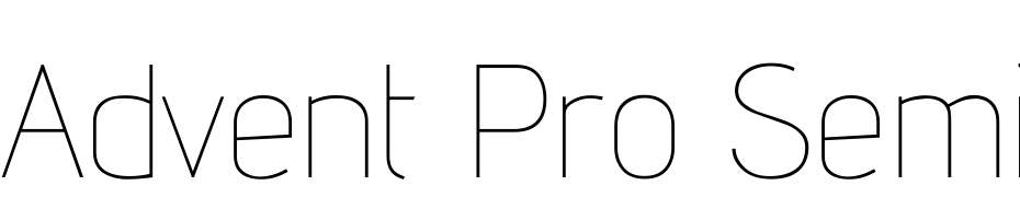 Advent Pro Semi Bold Font Download Free