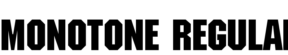 Monotone Regular Font Download Free