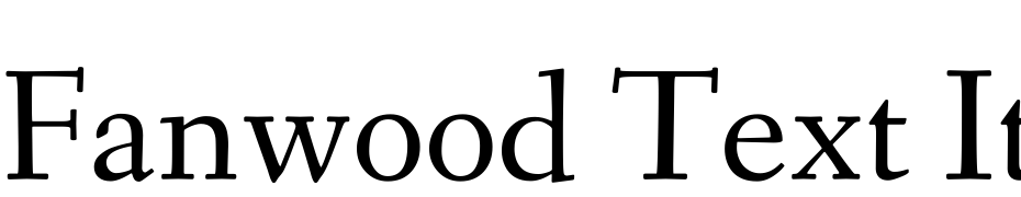 Fanwood Text Italic Scarica Caratteri Gratis
