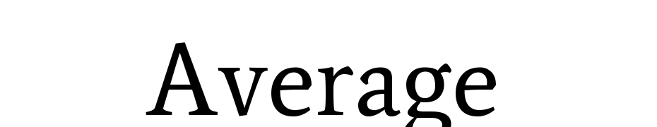 Average Scarica Caratteri Gratis