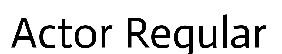 Actor Regular Font Download Free