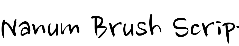 Nanum Brush Script Yazı tipi ücretsiz indir