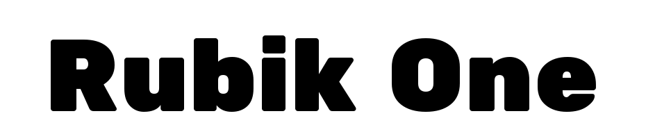 Rubik One Regular Font Download Free