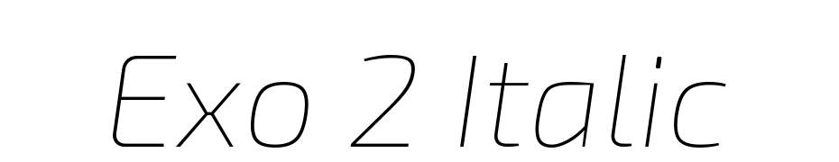Exo 2 Italic Fuente Descargar Gratis
