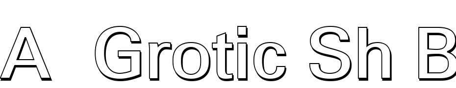 A_Grotic Sh Bold Font Download Free