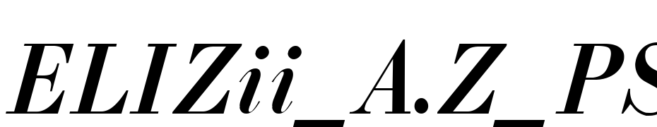 ELIZii_A.Z_PS Medium Italic Font Download Free