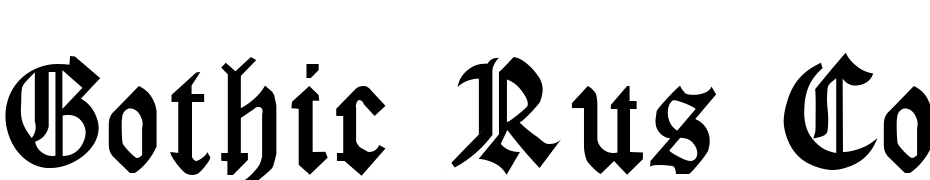 Gothic Rus Condenced Font Download Free
