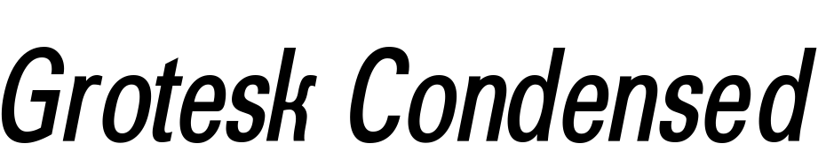 A_Grotic Cn Demi Italic Font Download Free