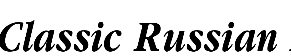 Classic Russian Bold Italic:001.001 Font Download Free