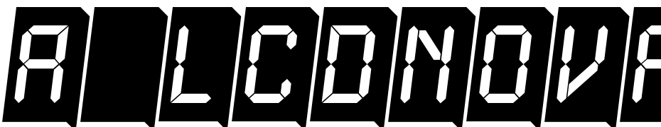 A_LCDNova3DPl Obl Font Download Free