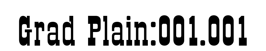 Grad Plain:001.001 Font Download Free
