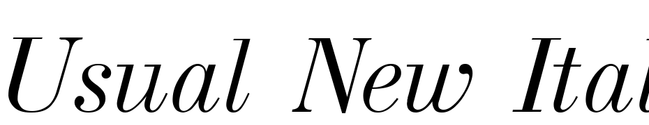 Usual New Italic Font Download Free