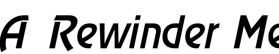 A_Rewinder Medium Italic Font Download Free