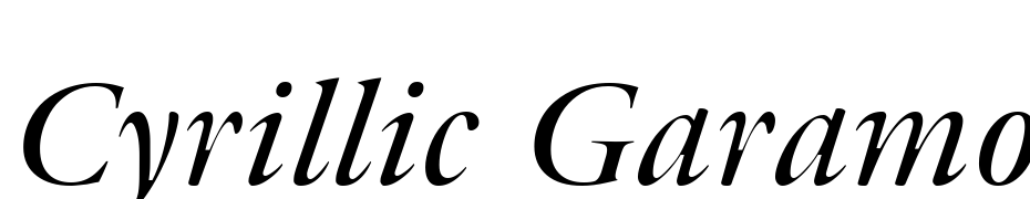 Cyrillic Garamond Italic Schrift Herunterladen Kostenlos