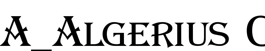 A_Algerius Caps Font Download Free