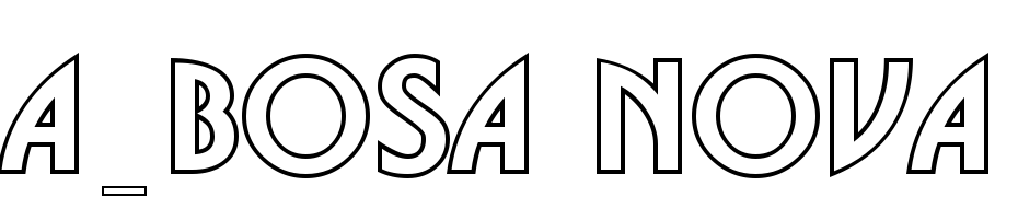 A_Bosa Nova Otl Bold Font Download Free