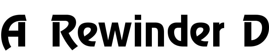 A_Rewinder Demi Font Download Free