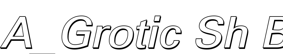 A_Grotic Sh Bold Italic Font Download Free