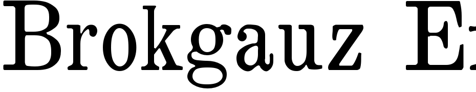 Brokgauz & Efron Font Download Free