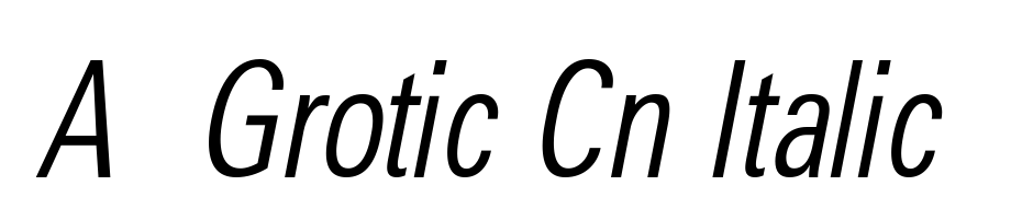 A_Grotic Cn Italic Fuente Descargar Gratis