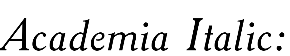 Academia Italic: Font Download Free