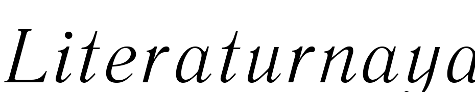 Literaturnaya Italic:001.001 cкачати шрифт безкоштовно