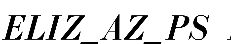 ELIZ_AZ_PS Italic Yazı tipi ücretsiz indir