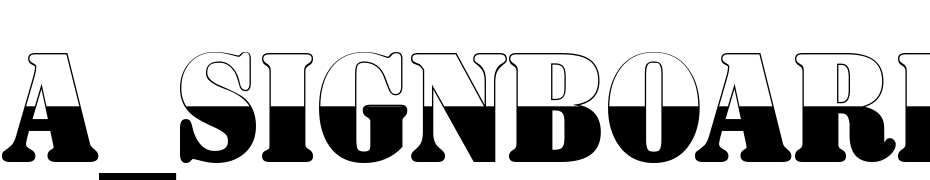 A_Signboard Titul Nr B&W Font Download Free