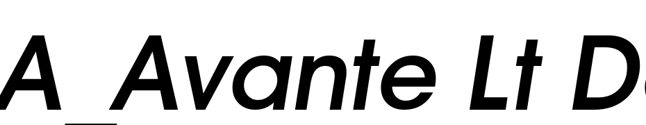 A_Avante Lt Demi Bold Italic Font Download Free